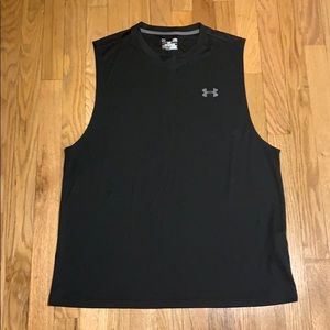 Good Condition Men’s UA Black Loose HeatGear Tank